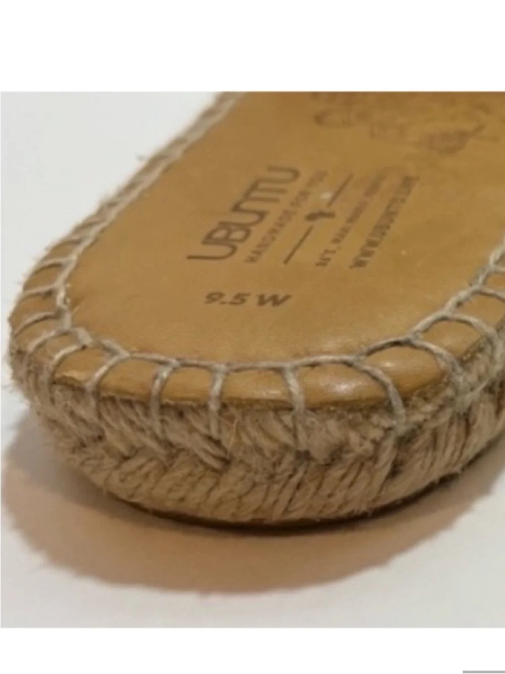 Ubuntu Life Canvas Jute Espadrille Flat Slip On Striped Blue White Womens 9.5